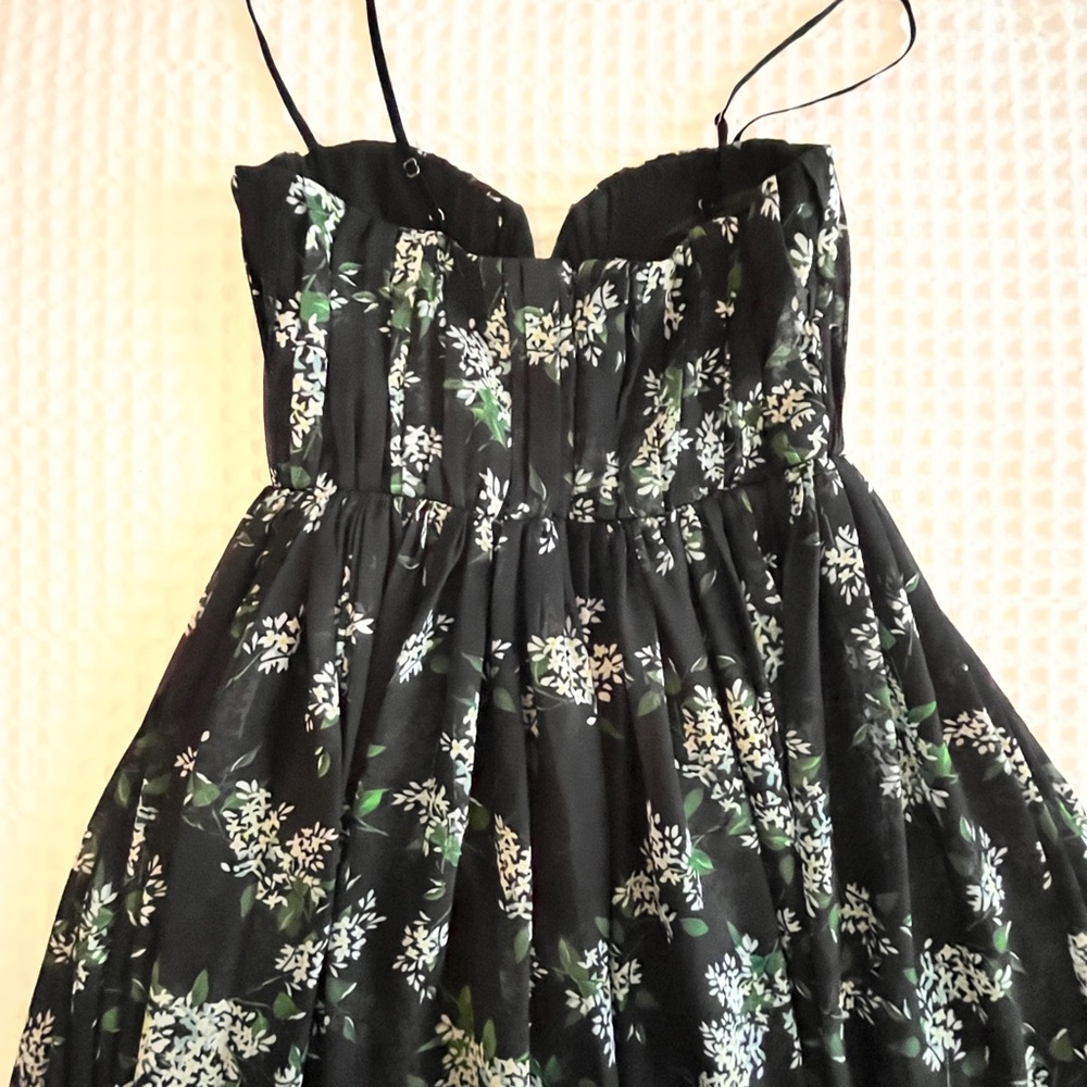 Saulee Black Floral Dress